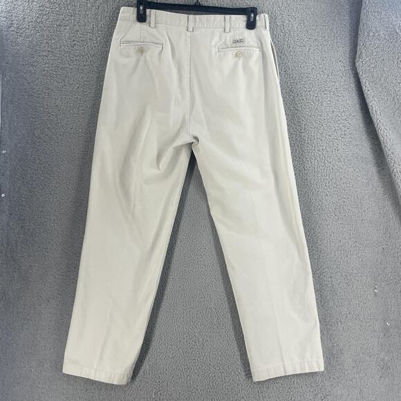 Polo Ralph Lauren Chino Pants Mens 36 x32 Beige Pleated Front Classic Fit - Picture 6 of 11